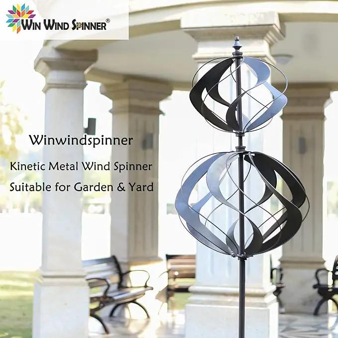 Wind Spinners Outdoor Metal - Large Kinetic Wind Spinner for Yard Garden, Windmills Lawn Ornament Décor for Lawn Patio (Height 84") by GreenHaven Gardens