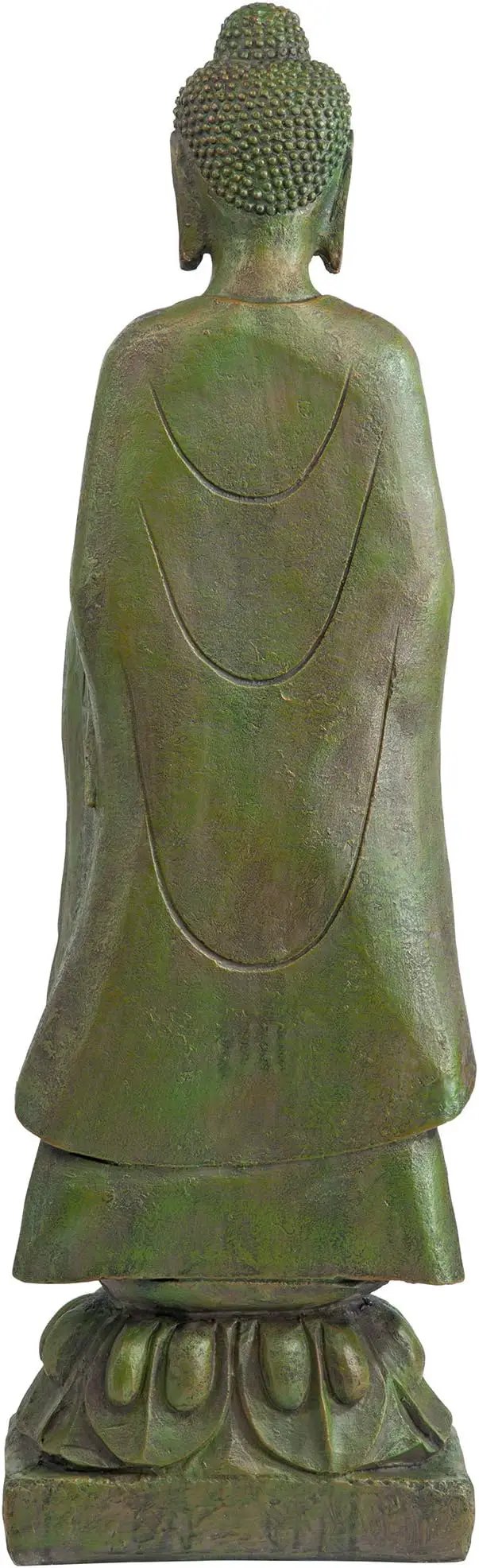 Design Toscano Enlightened One Asian Decor Indoor/Outdoor Garden Statue, 12 inches Wide, 40 inches Tall, Cast Stone Resin, Green Bronze Finish by GreenHaven Gardens