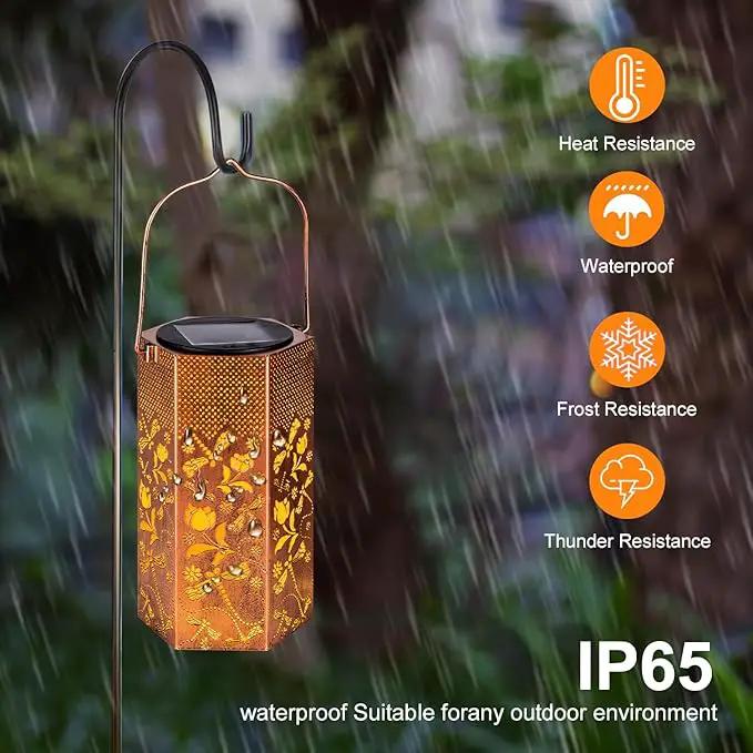 2 Pack Dragonfly Solar Lanterns Outdoor Waterproof - Birthday Gifts for Women, Men, Mom, Solar Lights Outdoor Hanging Garden Decor for Outside, Patio, Outdoor, Yard, Lawn, Balcony by GreenHaven Gardens