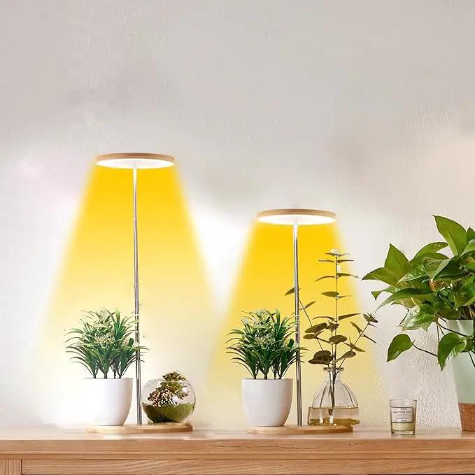 Plant Grow Light for Indoor Plant,Bamboo Mini LED Grow Light Garden,Height Adjustable,Automatic Timer with 8/12/16 Hours by GreenHaven Gardens