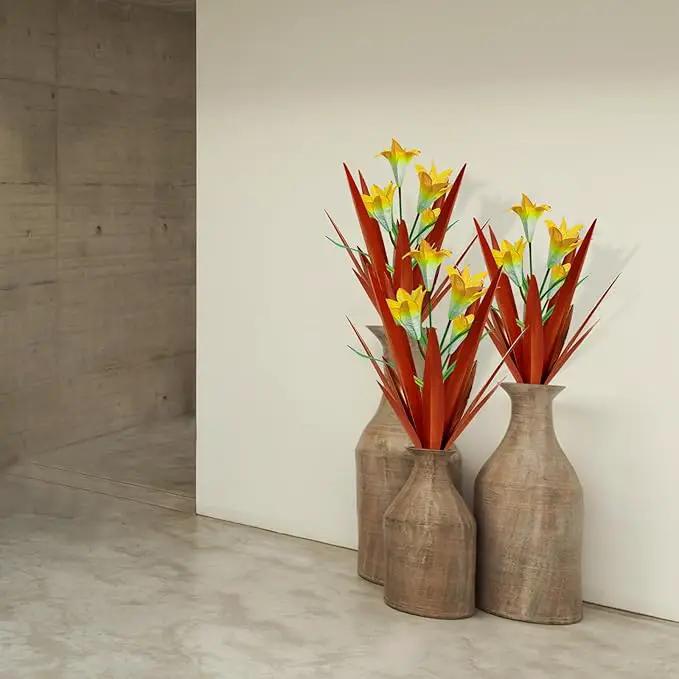 Homight Metal Agave Plant Outdoor Decoration Outdoor Garden Decoration Lily Mexican Yard Art Plant Garden Agave Lily Decorative Garden Gift… (3 Big Yellow Lilies) by GreenHaven Gardens