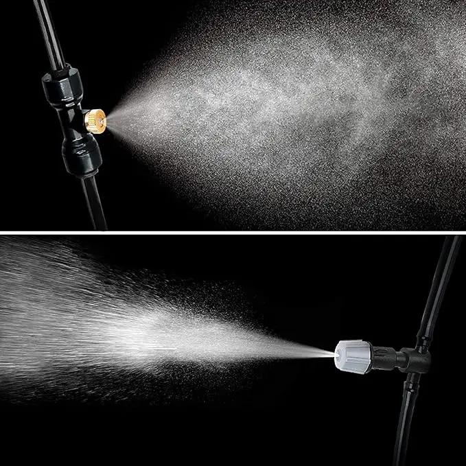 Bonviee Misters for Outside Patio - 75FT Misting Cooling System with 28 Brass Nozzles and 3/4" Adapter, 23M DIY Outdoor Misters Kit for Garden, Greenhouse, and Patio Cooling by GreenHaven Gardens