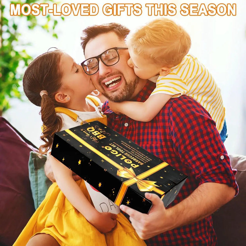 POLIGO 26PC Exclusive BBQ Grill Accessories in Aluminum Case for Birthday Christmas Grilling Gifts - Premium Grill Utensils Set with Barbecue Claws, Meat Injector, Thermometer for Smoker, Camping BBQ by GreenHaven Gardens