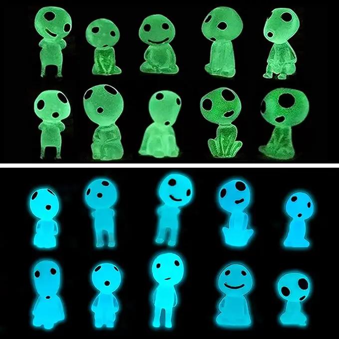 20Pcs Glow in The Dark Tree Elves, Fairy Garden Accessories, Mini Luminous Ghost Gnomes, Miniature Landscape Decorations, Lawn Yard Patio Plant Decor, Terrarium Kit, Gift by GreenHaven Gardens