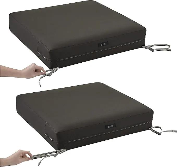 Classic Accessories Ravenna Water-Resistant Patio Lounge Chair/Loveseat Cushion, 25 x 27 x 5 Inch, Espresso by GreenHaven Gardens