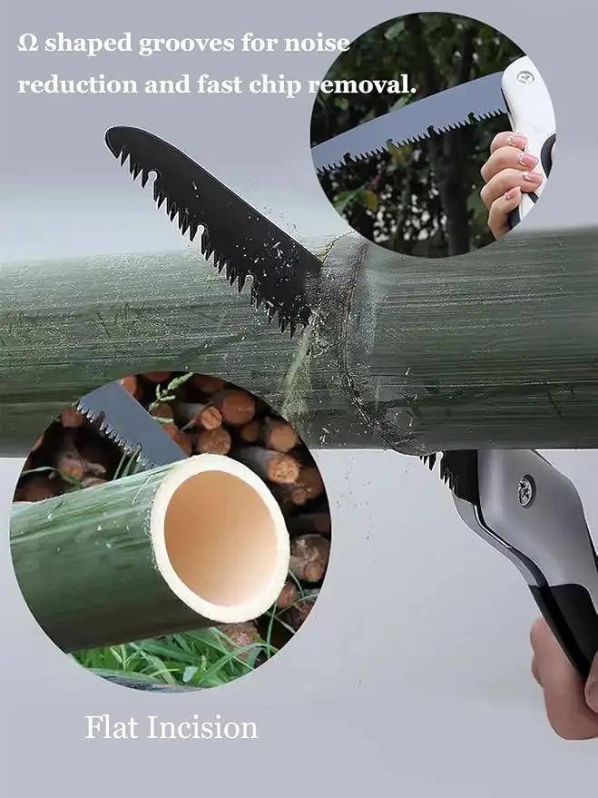 4 Piece Gardening Scissors Folding Saw and Pruner Set Sharp Hand Garden Clippers Set with Folding Pruner Saw by GreenHaven Gardens