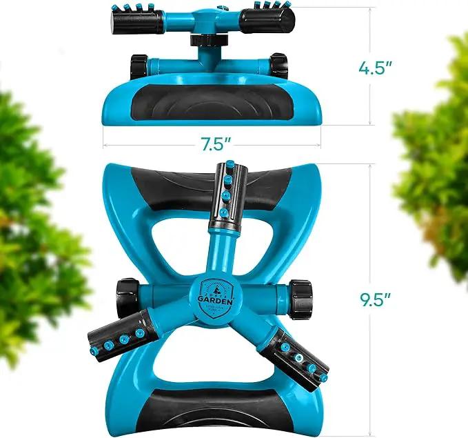 Joeys Sprinkler for Yard, Rotating Garden Sprinkler for Large Area Coverage, Lawn and Yard Sprinklers (Blue) by GreenHaven Gardens