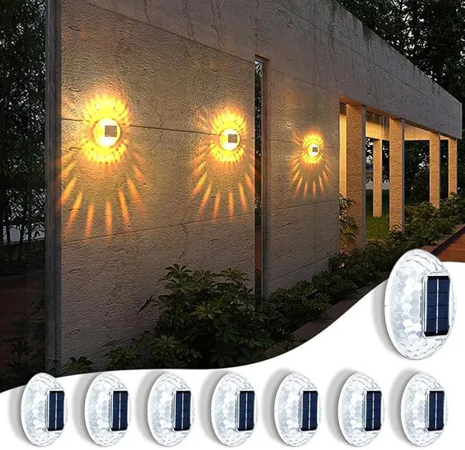 Atmosphere Solar Lights IPX4 Waterproof Wall Lights for Backyard, Railing, Step, Patio, Deck, Stair Railings (8 Pack) by GreenHaven Gardens