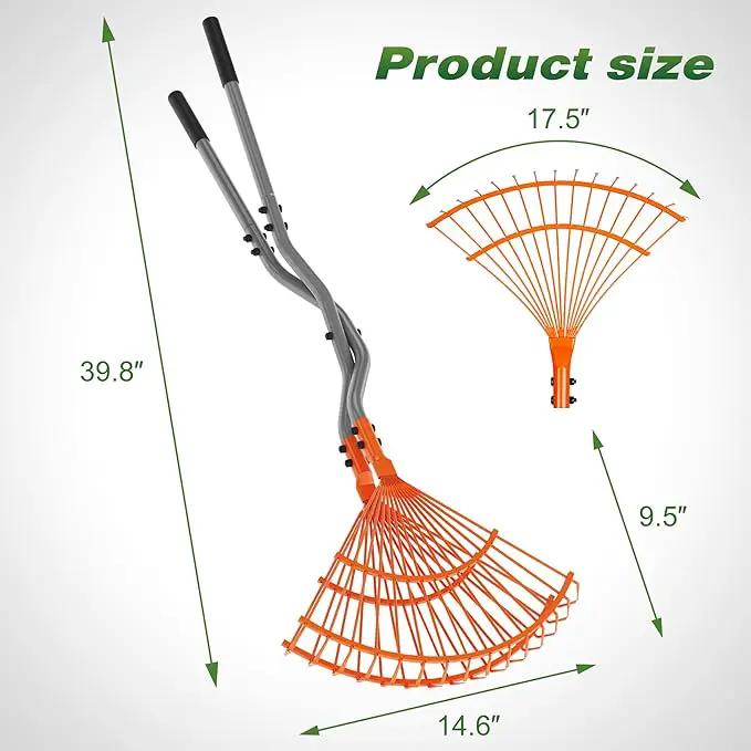 Walensee Leaf Grabber Rake, Leaf Collector Tool with Long Steel Handle & Steel Claw, Lightweight & Efficient Leaf Picker, Comfortable Grip, Ideal for Leaves, Twigs, Yard Waste Garden Cleanup by GreenHaven Gardens