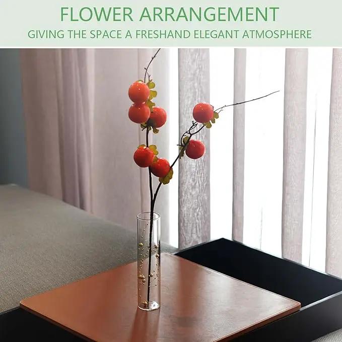 18pcs Glass Vase Cylinder Vases for Centerpieces Small Flower Glass Clear Vases Home Decor Centerpiece Table Flower Vase Decorations for Office Beautification＆Holiday 7.5 Inch Tall by GreenHaven Gardens