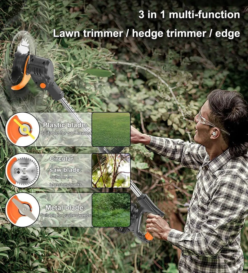 Electric Weed Wacker 24V Battery Electric WeedWacker with 6,000 RPM and 650W Motor Weed Wacker Cordless with 2 Batteries 2.0Ah The Perfect Partner for Garden and Lawn Care by GreenHaven Gardens