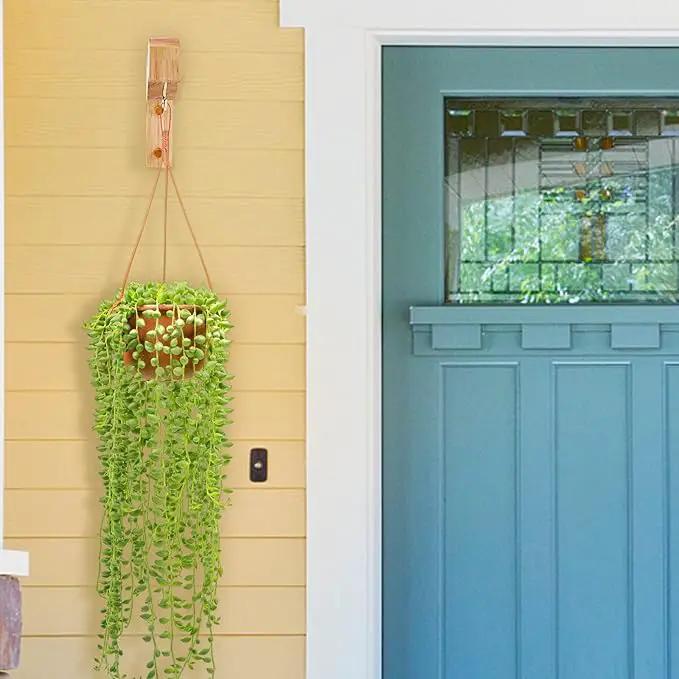 FGSAEOR T-Shaped Wooden Hanging Plant Bracket, 7-Inch Wall Hook Plant Hangers for Indoor Outdoor Hanging Bird Feeders, Flower Baskets, Wind Chimes by GreenHaven Gardens