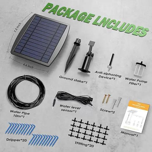 IPOW Upgrade 12 Timer Modes Supports 30 Pots 100% Anti-Siphoning Solar Irrigation System Automatic Watering System for Balcony, Indoor & Outdoor Plants, Garden, and Potted Plants by GreenHaven Gardens