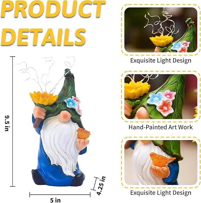 Outdoor Garden Gnomes Statue: Solar Garden Decor with LED Light Patio Yard Lawn Decoration Valentine's Day Gifts for Women by GreenHaven Gardens