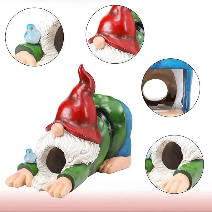WONDER GARDEN Gnome Gutter Downspout Extensions - 3'' x 4'' Decorative Downspout Extender Diverter, Outdoor Splash Block Sculpture Garden Decor, Waterproof Gutter Guard for Lawn, Garden, Lawn by GreenHaven Gardens