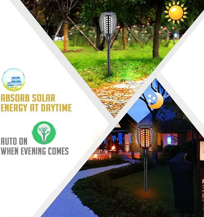Aityvert Upgraded Larger Solar Torch Lights, Waterproof Outdoor Dancing Flames Lights, Flickering Flames Garden Light, Landscape Decoration Pathway Patio Lights 43" 96 LED (2 Pack) by GreenHaven Gardens
