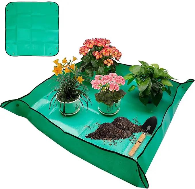 Repotting Mat,Plant Accessories Indoor,Garden Tool Set,Gardening Supplies,Gardening Tools,Indoor Gardening System,Garden Supplies,Gardening Hand Tools,Gifts for Gardeners Woman(Green 39.37*39.37 in) by GreenHaven Gardens