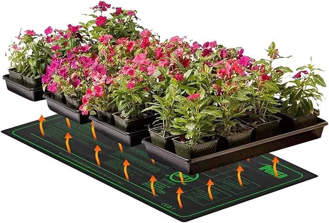 iPower GLHTMTSX2-A 2-Pack 10" x 20.5" Durable Waterproof Seedling Heat Mat Warm Hydroponic Plant Germination Starting Pad, Green by GreenHaven Gardens