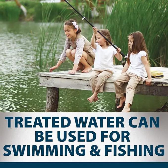 Airmax Pond Dye Plus, Twilight Blue Colorant & Natural Beneficial Bacteria, Large Pond & Lake Water Clarifier & Color Treatment, Shade Plants & Algae from Sunlight, Fish & Livestock Safe, 4 Gallons by GreenHaven Gardens
