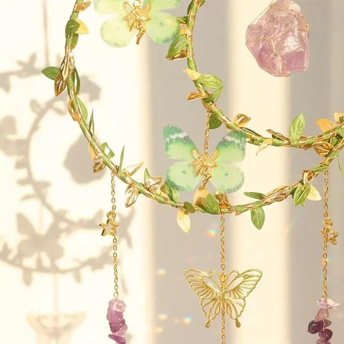 Suncatcher - Amethyst Moon Crystal Sun Catcher Window Hanging, Good Luck Charms Gifts for Women Chrismas Thanksgiving Birthday Crystal by GreenHaven Gardens