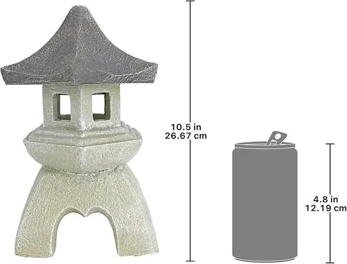 Design Toscano NG29869 Asian Decor Pagoda Lantern Statue, Medium, Two-tone stone by GreenHaven Gardens