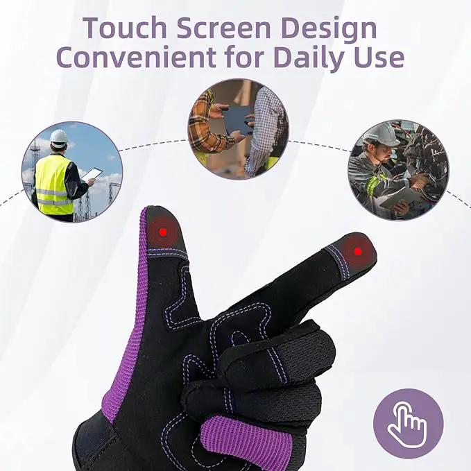 Gardening Gloves for Men and Women, Thorn Proof & Puncture Resistant Working Gloves, Gloves for Safety Work and Gardening, Gardening Gifts, Synthetic Leather Spandex Mechanic with Touchscreen Support by GreenHaven Gardens