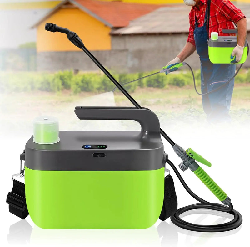 Battery Powered Garden Sprayer, 1.35 Gallon Electric Sprayer with USB Rechargeable Handle, 3 Mist Nozzles, Retractable Wand, Battery Pump Sprayers with Adjustable Shoulder Strap for Lawn and Yard by GreenHaven Gardens