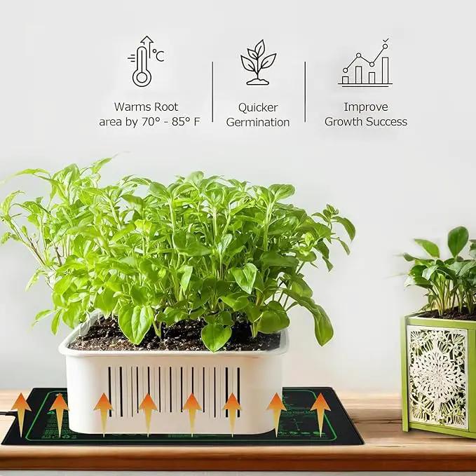 Upgrade 20" x 10" Durable Waterproof Seedling Heat Mat with ETL Certified, Warm Hydroponic Heating Pad for Germination,Indoor Plant Gardening and Cutting, Brewing and Seed Starting Greenhouse by GreenHaven Gardens