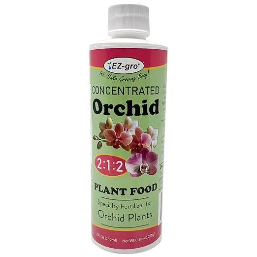 Professional Liquid Orchid Fertilizer by EZ-gro | 3:1:2 Ratio of Concentrate Indoor Plant Fertilizer for Orchid Food | 8 oz by GreenHaven Gardens