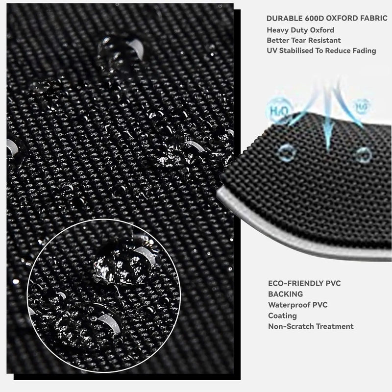 Outdoor Bar Cover Heavy Duty Waterproof Cover for Wicker with 54 inch Outdoor Utility Cart and Storage Cabinet Black by GreenHaven Gardens