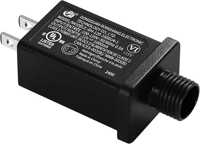 Replacement Yard Inflatable Adapter Power Supply Adaptor - 12V 1.0A 1Pcs - Inflatable Plug Replacement Class 2 Power Supply - for Halloween Yard Blow Up Decorations by GreenHaven Gardens