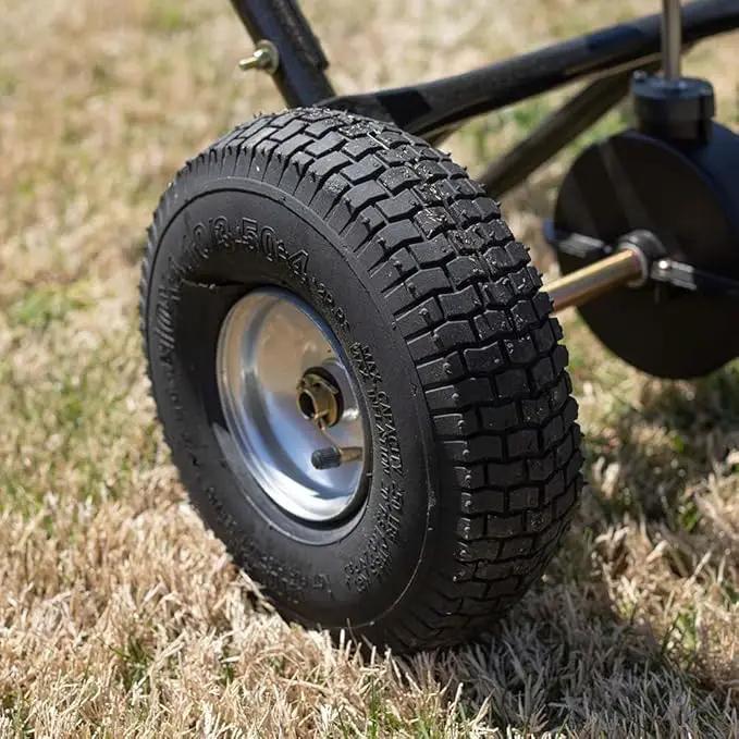 Titan Attachments 70 LB Professional Fertilizer Push Broadcast Spreader, Spreads 10 to 12 FT, Lawn Care and Ice Melter, Yard Tool by GreenHaven Gardens
