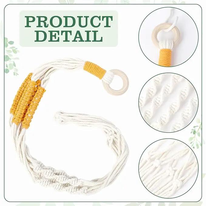 Augshy 27inch Macrame Plant Hanger, 2 Packs Plant Hangers with Hooks, Hanging Planter for Indoor Plants Decorative Macrame Pot Hanger for Home Decor by GreenHaven Gardens