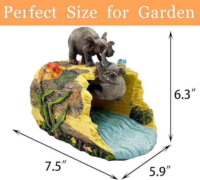 Elephant Sculpture 3"x4" Gutter Downspout Extension, Outdoor Decor Sculpture, Garden Animal Statue, Gutter Diverter Rain, Decorative Gutter Extension Downspout, Eco-Friendly and Durable by GreenHaven Gardens