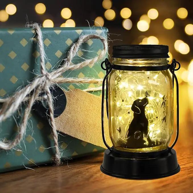 kyoryuger Solar Lanterns 5 Silhouette, Gifts for Women Mom Grandma, Unique Birthday Gifts Valentine's Day Gift, Cat Dog Hummingbird Butterfly Lanterns Gardening Gift by GreenHaven Gardens