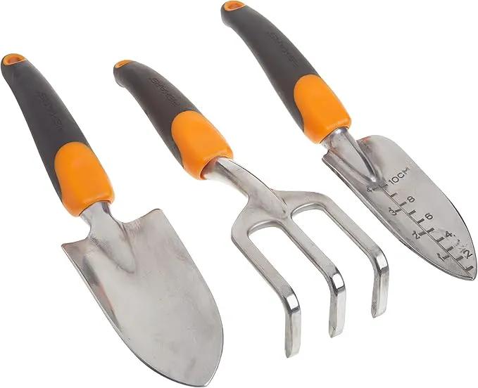 Fiskars 384490-1001 Ergo Garden Tool Set, Regular Package, Black/Orange by GreenHaven Gardens