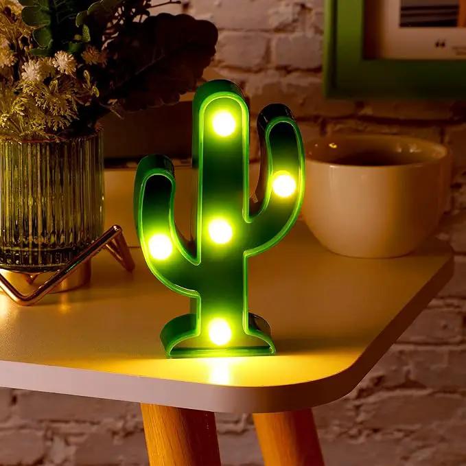 Kathfly 12 Pieces Western Party Decor Cactus Light Centerpieces Mexican Fiesta Party Decorations Night LED Tabletop Lamp Cactus Cute Mini Light for Bedroom Garden Home Cinco De Mayo Gift by GreenHaven Gardens