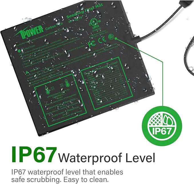 iPower 2 Pack 20" x 20.75" Seeding Heat Mat with Thermostat Temperature Adjustable Knob Durable Warm Hydroponic Plant Germination Starting Pad, Black by GreenHaven Gardens