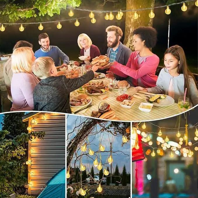 Globe String Lights 65.6 Feet 150 LED, Plug in Crystal Fairy String Lights with Remote Timer, 11 Modes Indoor Outdoor Hanging Globe Lights for Wedding Bedroom Classroom Patio Garden by GreenHaven Gardens