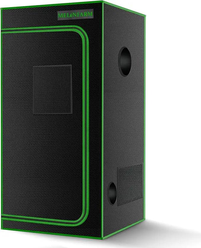 MELONFARM 2x2 Grow Tent, 24"x24"x48'' High Reflective 600D Diamond Mylar Canvas with Observation Window and Floor Tray for Hydroponic Indoor Plant Growing by GreenHaven Gardens