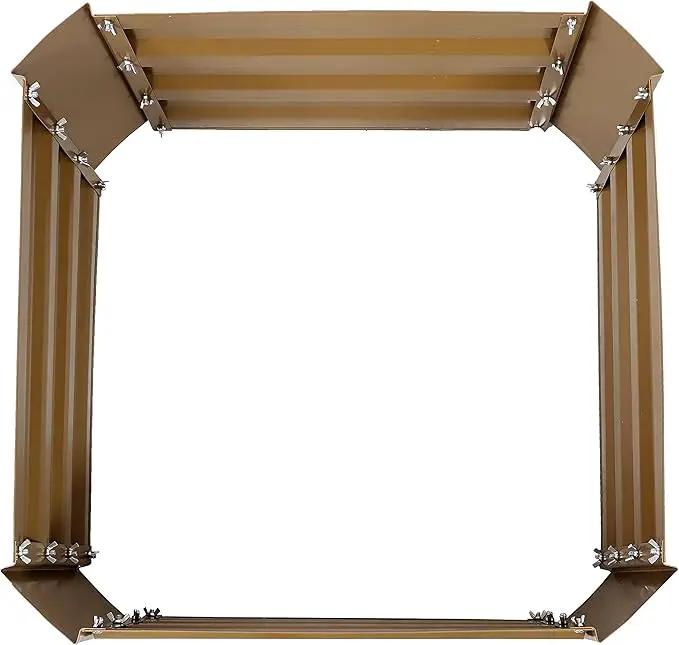 Sunnydaze 11.75" H Raised Metal Garden Bed - Galvanized Raised Garden Bed Outdoor for Vegetables and Flowers - Brown - Square by GreenHaven Gardens