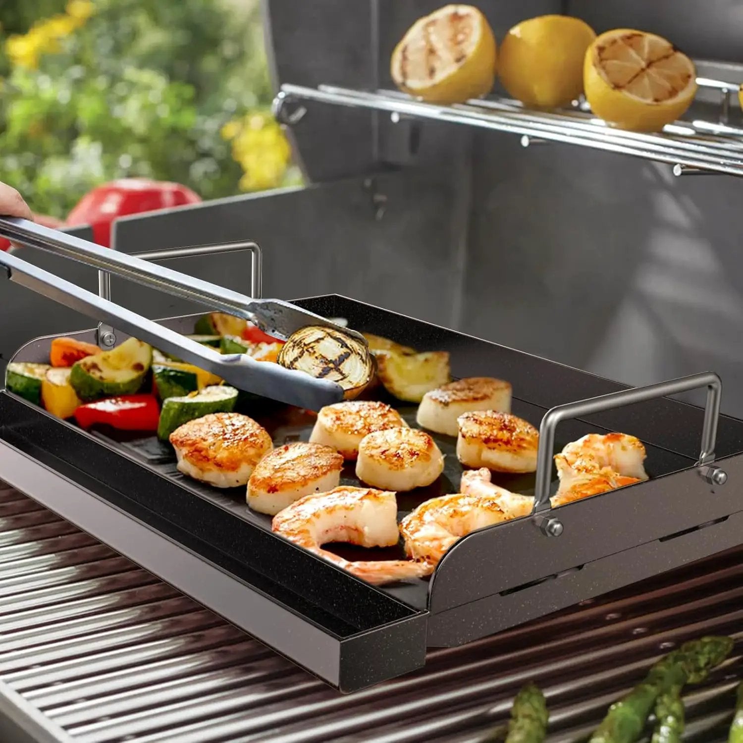 Cast Iron Griddle for Gas Grill, Nanoceramic Nonstick Flat Top Griddle Insert for Outdoor Gas Grill by GreenHaven Gardens