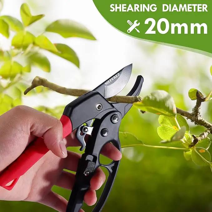 Garden Clippers, Premium Germany Pruners, Work 3 Times Easier, Professional Pruning Shears, Cutting Rose, Flower, Hedge, Stem, Sharp Scissors Gardening Tools, Arthritis Weak Hand Snips by GreenHaven Gardens