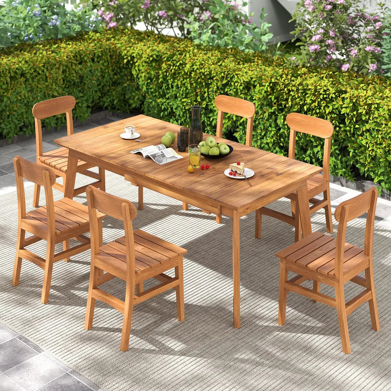 71 Inch-94 Inch 6-8 People Patio Extendable Dining Table by DirectDeals
