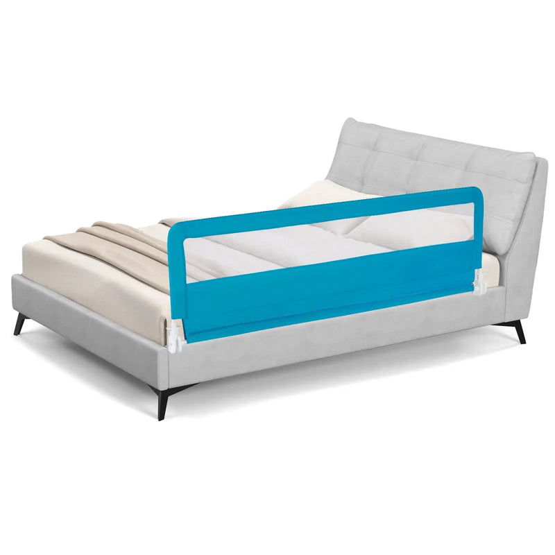 71 Inch Extra Long Swing Down Bed Guardrail with Safety Straps by DirectDeals