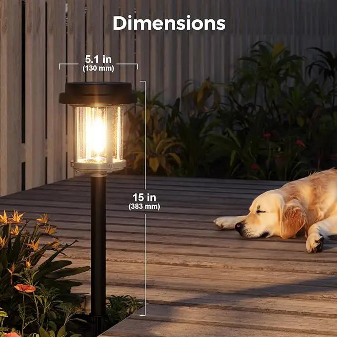 XMCOSY+ Solar Lights Outdoor Waterproof, 20 LM Solar Powered Garden Lights with 2-Tone Black & Grey Metal Design, Solar Pathway Lights for Yard Patio Landscape Walkway Driveway (Black & Grey) by GreenHaven Gardens
