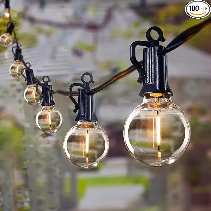 Brightown 200FT LED Outdoor String Lights - Patio Lights with 100 Shatterproof Clear Dimmable Edison Bulbs, Waterproof Connectable Hanging Lights for Outside Backyard Porch Party Christmas Decoration by GreenHaven Gardens