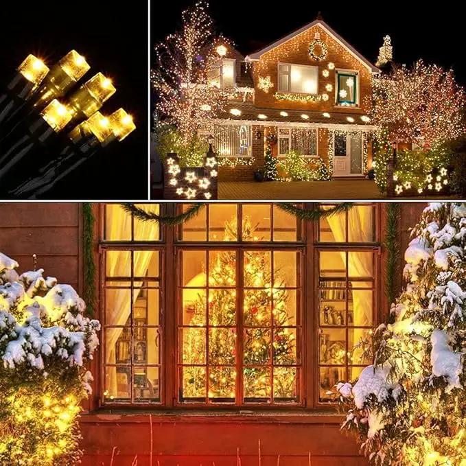 Solar Christmas Lights Outdoor, 98.4ft 300 LED Solar Fairy String Lights, 8 Modes Waterproof Christmas Lights for Garden, Patio, Bush, Home, Party, Wedding, Holiday, Tree Decorations (Warm White) by GreenHaven Gardens