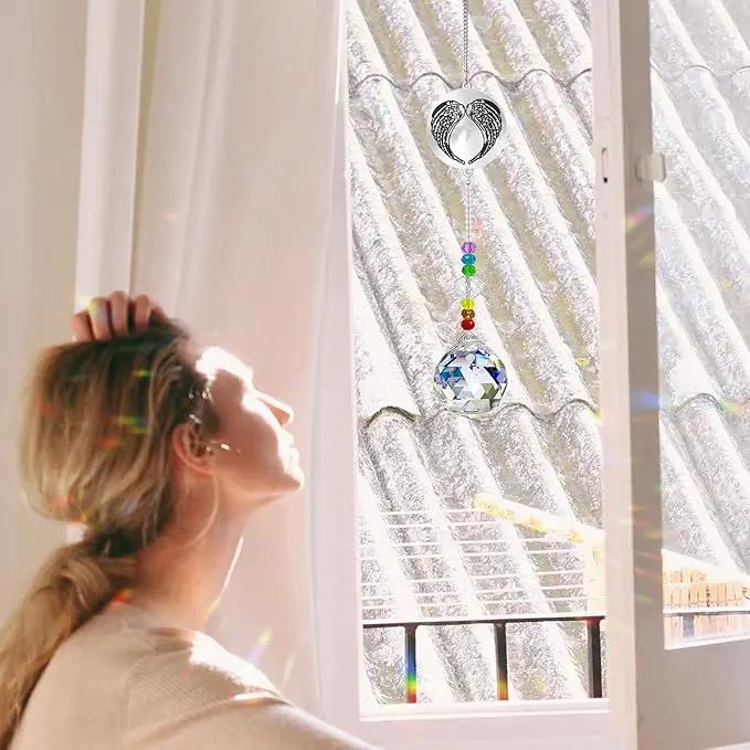 Memorial Gifts Crystal Suncatcher,Unique Sympathy Gifts for Loss of Loved One,Rainbow Maker Bereavement Gifts Box for Loss of Father Mom Dad Son Daughter Husband Brother Grandmother (Sister) by GreenHaven Gardens