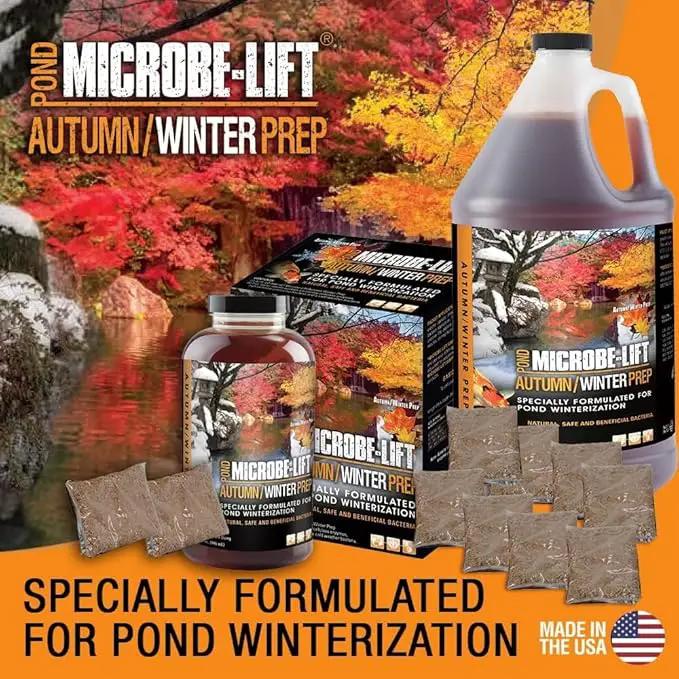 MICROBE-LIFT AUTPREPGK Autumn and Winter Prep Seasonal Conditioner for Ponds and Outdoor Water Gardens, 1 Gallon Liquid and 8 2-Ounce Packets by GreenHaven Gardens